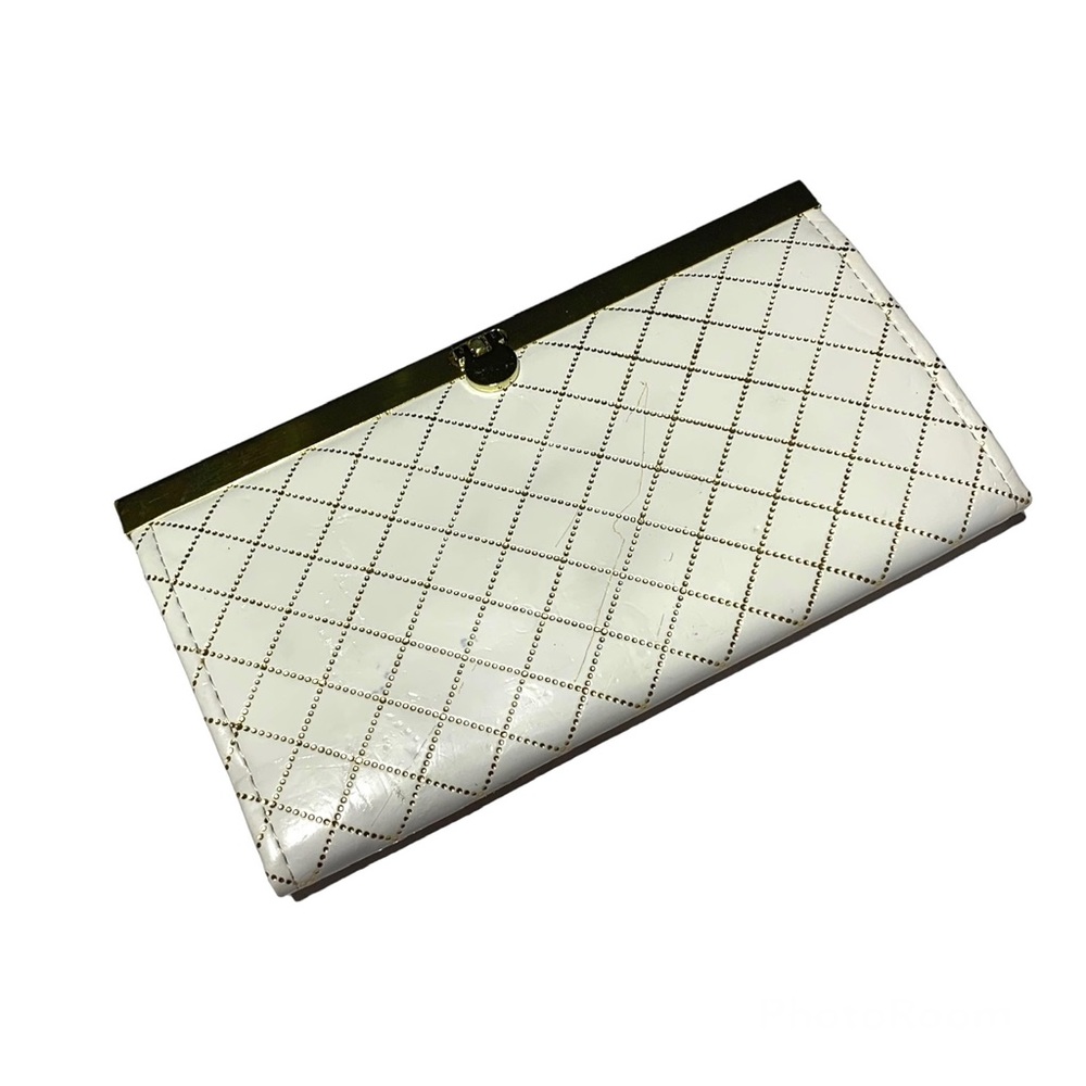 NWOT Bebe Women’s White Gold Clutch Wallet